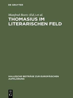 cover image of Thomasius im literarischen Feld